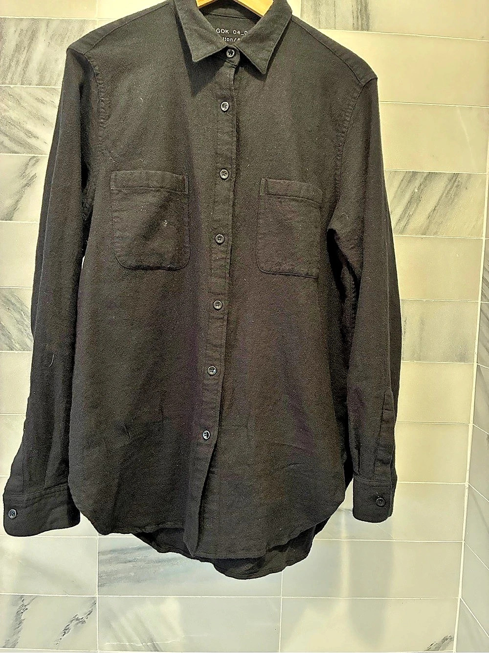Four Objects Four #GOK 04 02 V3 S4 Black Long Sleeve Button-Up